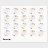 Pastel vlinder bloemig dank u Baby shower Ronde Sticker (Vel)