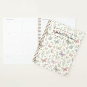 Pastel Vlinder Bloemige Notitieboek Cover Achtergr (Display)