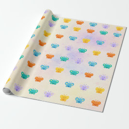 Pastel Vlinder Cadeauverpakking – Kawaii Inpakpapi Cadeaupapier