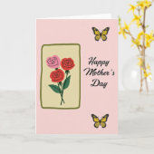 Pastel Vlinder Kaart (Gele Bloem)