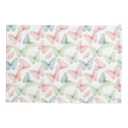 Pastel Vlinder Kussensloop (Achterkant)
