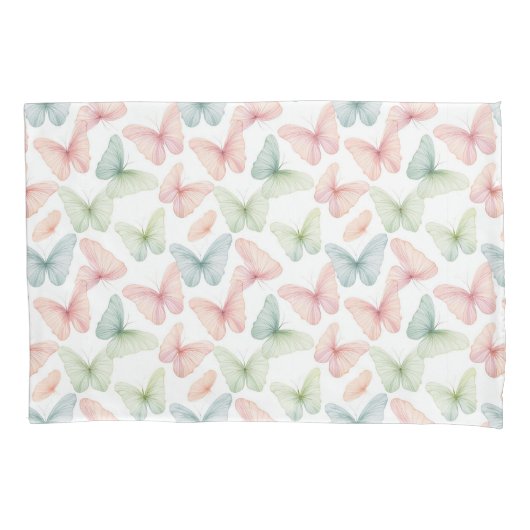 Pastel Vlinder Kussensloop (Voorkant)