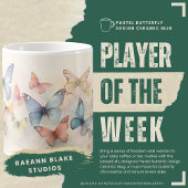 Pastel vlinder ontwerp keramische Mok