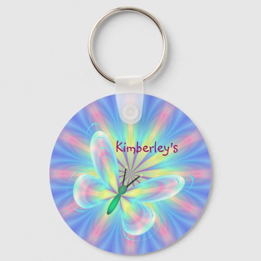 Pastel-vlinder Sleutelhanger (Voorkant)