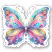 Pastel vlinder sticker Stickers (Voorkant)