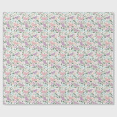  pastel vlinder tuin patroon cadeaupapier (Vlak)