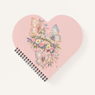 Pastel Vlinder Verjaardags Tuin Notitieboek