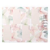 Pastel Vlinder Weekplanner Notitieblok (Voorkant)