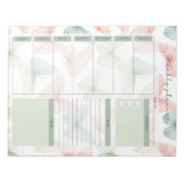 Pastel Vlinder Weekplanner Notitieblok (Voorkant)