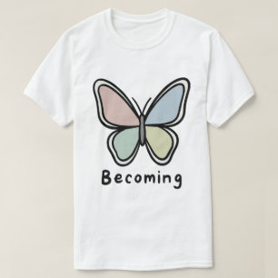 Pastel Vlinder Worden T-shirt