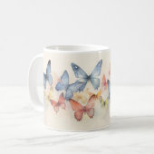 Pastel Vlinderontwerp Keramische Mok (Voorkant links)