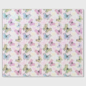 pastel vlinders cadeaupapier (Vlak)