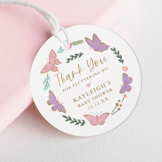  pastel vlinders dank u bedankjes labels