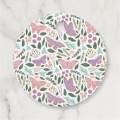  pastel vlinders dank u bedankjes labels (Achterkant)