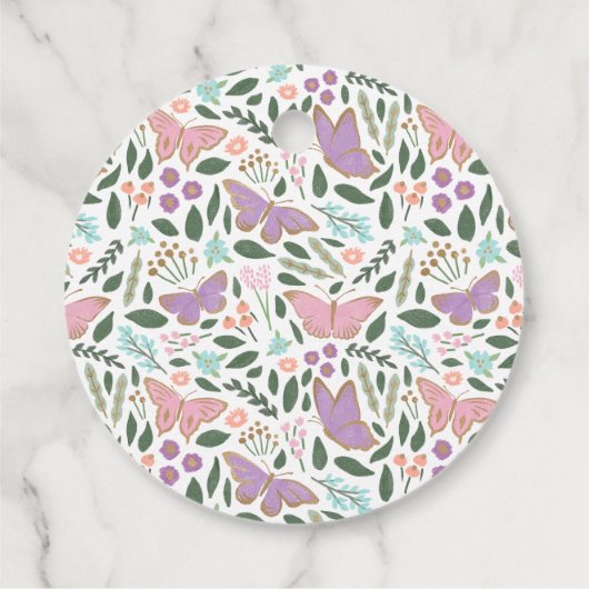  pastel vlinders dank u bedankjes labels (Achterkant)