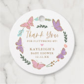  pastel vlinders dank u bedankjes labels (Voorkant)