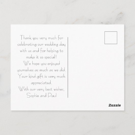 Pastel vlinders dank u Briefkaart (Achterkant)