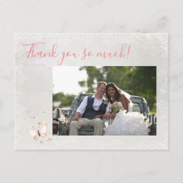 Pastel vlinders dank u Briefkaart