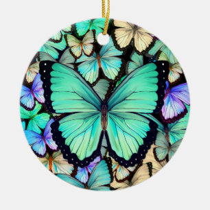 Pastel Vlinders Keramisch Ornament