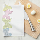 Pastel Vlinders Keukenhanddoek 40cm x 60cm (Quarter Fold)