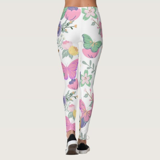 Pastel Vlinders Leggings (Achterkant)