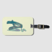 Pastel Vlinders Monogram Letter A Bagagetailie Bagagelabel (Voorkant (horizontaal))