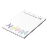 Pastel Vlinders Op Maat Gepersonaliseerd Notitieblok (Linkerzijde)