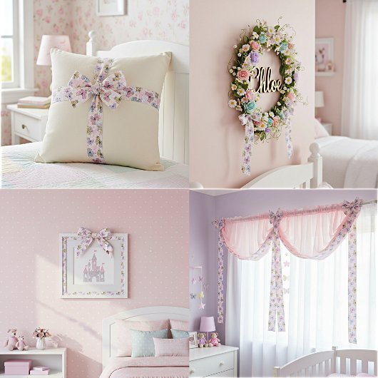 pastel vlinders satijnen lint