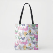 Pastel Vlinders Tote Bag (Voorkant)