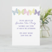Pastel Vlinders Uitnodiging 12,7 cm x 17,8 cm (Staand voorkant)