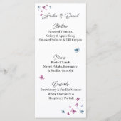 Pastel Vlindertuin Trouwmenu Kaart (Voorkant)