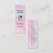 Pastel vloeibare achtergrond geborsteld make-up ge mini visitekaartje (Voorkant / Achterkant)
