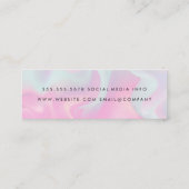 Pastel vloeibare achtergrond geborsteld make-up ge mini visitekaartje (Achterkant)