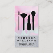 Pastel vloeibare achtergrond | Glitter make-up set Visitekaartje (Voorkant)