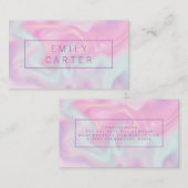 Pastel vloeibare achtergrond | Slank Lijst Visitekaartje (Voorkant / Achterkant)