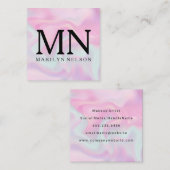 Pastel vloeibare achtergrond vierkante visitekaartje (Voorkant / Achterkant)