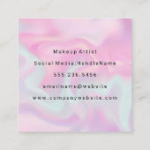 Pastel vloeibare achtergrond vierkante visitekaartje (Achterkant)