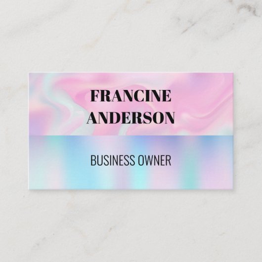 Pastel vloeibare achtergrond visitekaartje (Voorkant)