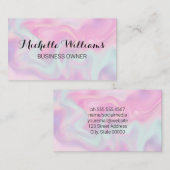 Pastel vloeibare achtergrond visitekaartje (Voorkant / Achterkant)