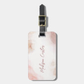 Pastel Vloeibare Waterverf Alcoholinkt Bagagelabel (Voorkant verticaal)