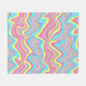 Pastel vloeiende golven fleece deken (Voorkant (Horizontaal))