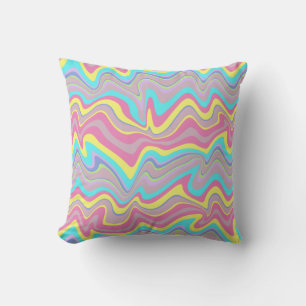 Pastel vloeiende golven kussen