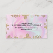 Pastel Vloeistof en Bloemen Patroon | Stylist Visitekaartje (Achterkant)