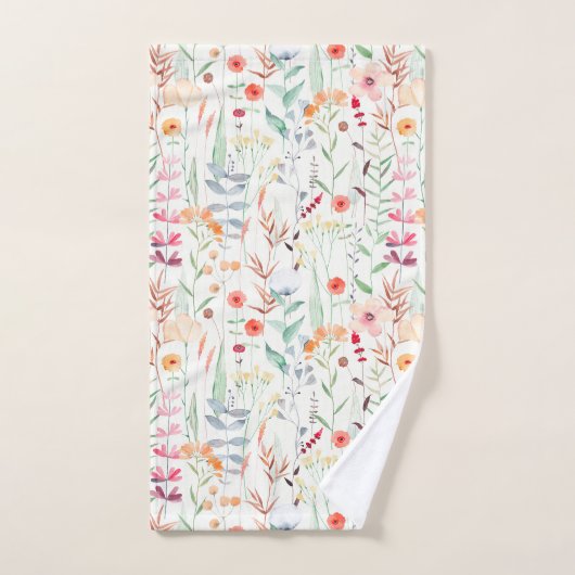 Pastel Vloertuinpatroon Bad Handdoek (Handdoek)