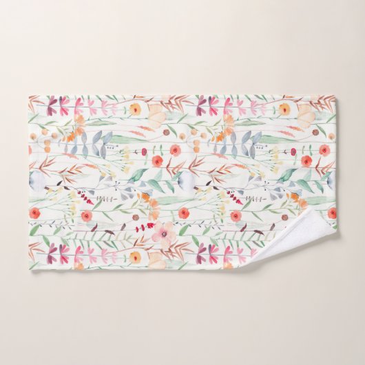 Pastel Vloertuinpatroon Bad Handdoek (Handdoek)