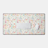 Pastel Vloertuinpatroon Bureaumat (Keyboard & Muis)