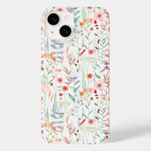 Pastel Vloertuinpatroon Case-Mate iPhone Case (Achterkant)