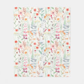 Pastel Vloertuinpatroon Fleece Deken (Voorkant)