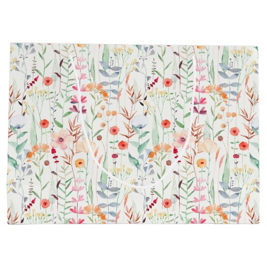 Pastel Vloertuinpatroon Groot Cadeauzakje (Achterkant)