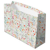 Pastel Vloertuinpatroon Groot Cadeauzakje (Achterkant Gekanteld)